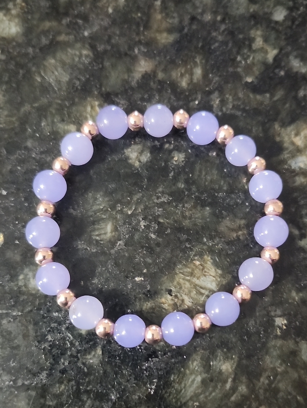 Handmade Purple Quartz Beaded Bracelet
